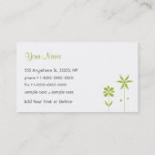 Carte de visite à la mode de conception florale (Dos)