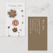Carte de visite à la mode de conception florale (Devant / Derrière)