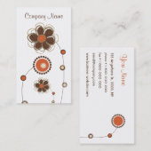 Carte de visite à la mode de conception florale (Devant / Derrière)