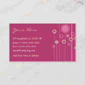 Carte de visite à la mode de conception florale (Dos)