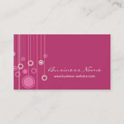 Carte de visite à la mode de conception florale (Devant)