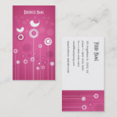 Carte de visite à la mode de conception florale (Devant / Derrière)