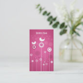Carte de visite à la mode de conception florale (Debout devant)
