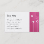 Carte de visite à la mode de conception florale (Dos)