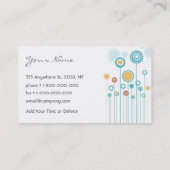 Carte de visite à la mode de conception florale (Dos)