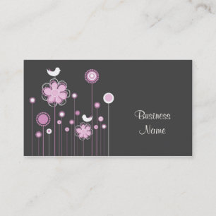 Carte de visite à la mode de conception florale