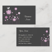 Carte de visite à la mode de conception florale (Devant / Derrière)