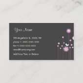 Carte de visite à la mode de conception florale (Dos)