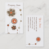 Carte de visite à la mode de conception florale (Devant / Derrière)