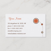 Carte de visite à la mode de conception florale (Dos)