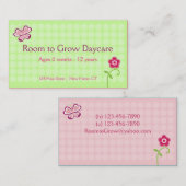 Carte de visite à la mode de jardin de papillon (Devant / Derrière)