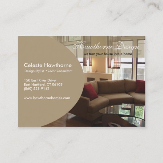 Carte de visite à la mode de profil d'Ovale (Devant)