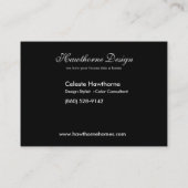 Carte de visite à la mode de profil d'Ovale (Dos)