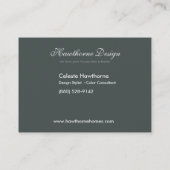 Carte de visite à la mode de profil d'Ovale (Dos)