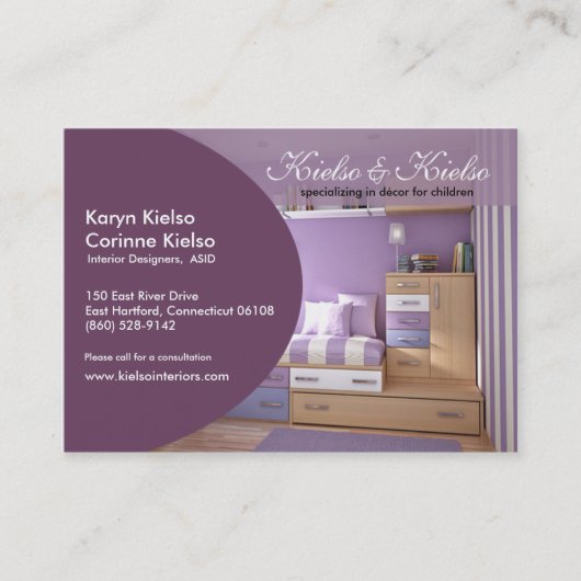 Carte de visite à la mode de profil d'Ovale (Devant)