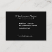 Carte de visite à la mode de profil d'Ovale (Dos)