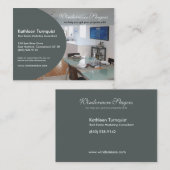 Carte de visite à la mode de profil d'Ovale (Devant / Derrière)