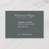 Carte de visite à la mode de profil d'Ovale (Dos)