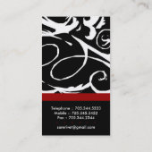Carte de visite à la mode de salon (Dos)