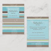 Carte de visite à la mode de salon de rayures (Devant / Derrière)