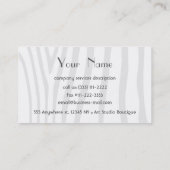 Carte de visite à la mode de studio d'art (Dos)