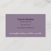 Carte de visite à la mode de vignes de bourgeon de (Dos)