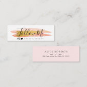 Carte de visite à la mode d'esthéticien (Devant / Derrière)