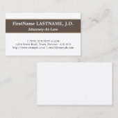 Carte de visite à la mode et lisse d'avocat (Devant / Derrière)