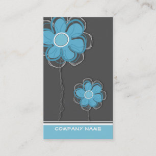 Carte de visite à la mode floral