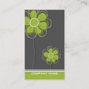 Carte de visite à la mode floral