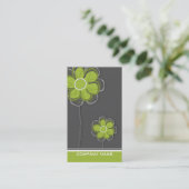 Carte de visite à la mode floral (Debout devant)