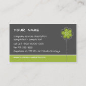 Carte de visite à la mode floral (Dos)