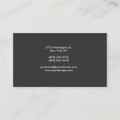 Carte de visite à la mode gris clair (Dos)