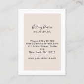 Carte de visite à la mode minimale (Dos)