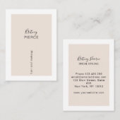 Carte de visite à la mode minimale (Devant / Derrière)