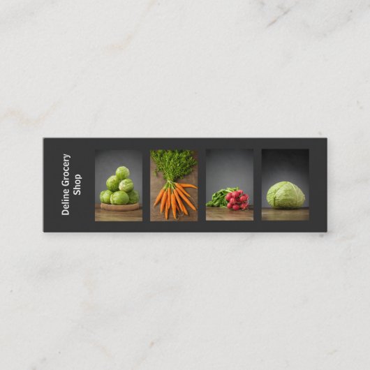 Carte de visite à la mode moderne d'épicerie (Devant)