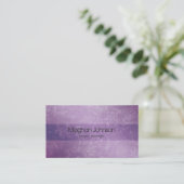 Carte de visite à la mode pourpre floral grunge (Debout devant)