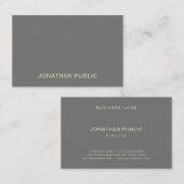 Carte De Visite À la mode professionnel élégant moderne de (Devant / Derrière)