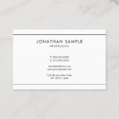 Carte De Visite À la mode professionnel moderne élégant de (Dos)