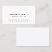 Carte De Visite À la mode simple élégant de conception classique (Devant / Derrière)