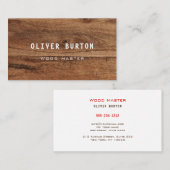 Carte de visite à la texture bois. (Devant / Derrière)