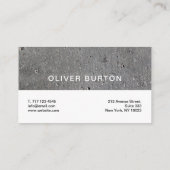 Carte de visite à la texture concrète. (Dos)