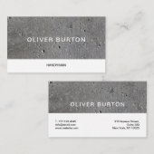 Carte de visite à la texture concrète. (Devant / Derrière)