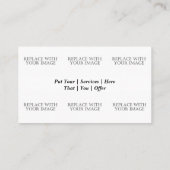 Carte de visite à l'apparence de velours rouge (Dos)