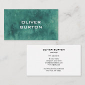 Carte de visite à l'aquarelle. (Devant / Derrière)