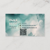 Carte de visite à l'aquarelle botanique moderne gr (Dos)