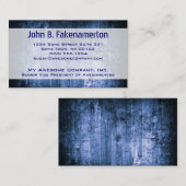 Carte de visite à l'aspect bleu bois (Devant / Derrière)