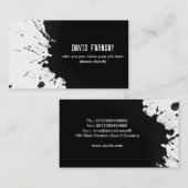 carte de visite à l'encre noire (Devant / Derrière)