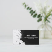 carte de visite à l'encre noire (Debout devant)