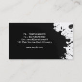 carte de visite à l'encre noire (Dos)